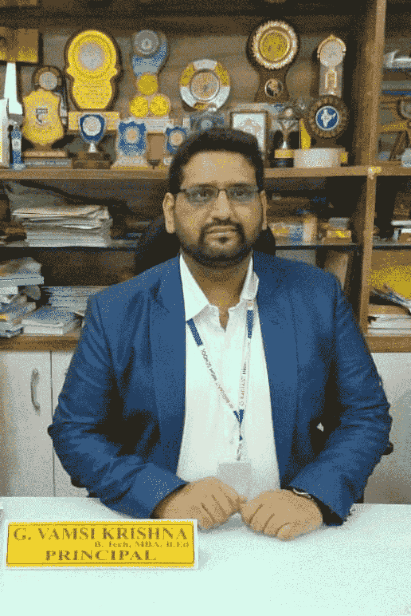 Vamsi-Krishna, Principal of Radiant High School